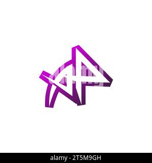 AP Premium Emblem Logo Initial Esport und Gaming Design Konzept Stock Vektor