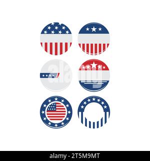Amerikanischer Designvektor. Symbol „Flag america“ Stock Vektor