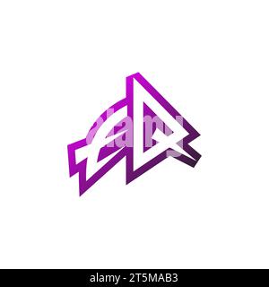 EQ Premium Emblem-Logo, anfängliches Esport- und Gaming-Design-Konzept Stock Vektor
