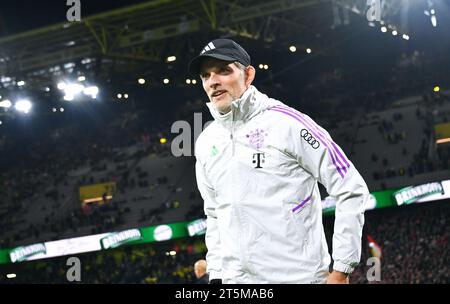 Bundesliga, Signal Iduna Park Dortmund: Borussia Dortmund gegen FC Bayern München; Trainer Thomas Tuchel (FCB) Stockfoto