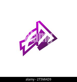 ET Premium Emblem Logo Initial Esport und Gaming Design Konzept Stock Vektor