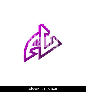 FV Premium Emblem Logo Initial Esport und Gaming Design Konzept Stock Vektor