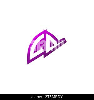 LD Premium Emblem Logo Initial ePort und Gaming Design Konzept Stock Vektor