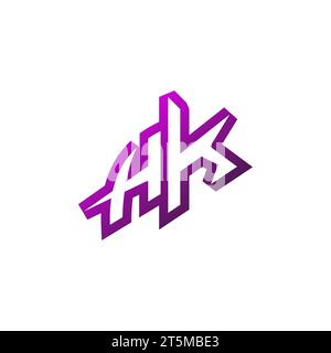 HK Premium Emblem-Logo – anfängliches Esport- und Gaming-Design-Konzept Stock Vektor