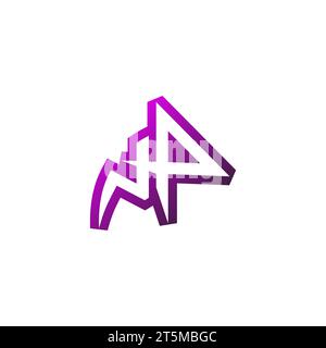 Das NP Premium Emblem-Logo, das anfängliche Esport- und Gaming-Design-Konzept Stock Vektor