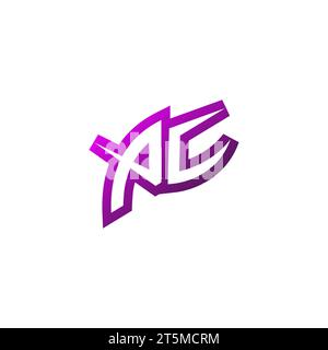 PC Premium Emblem Logo Initial ePort und Gaming Design Konzept Stock Vektor