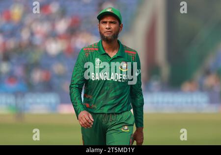 Neu Delhi, Neu Delhi, Indien. November 2023. Mahmudullah Riyad aus Bangladesch während des Spiels Nr. 38 der ICC Men's Cricket World Cup One-Day International (ODI) zwischen Sri Lanka und Bangladesch im Arun Jaitley Stadium, Neu-Delhi, Indien am 06. November 2023 (Foto: © Avijit das/ZUMA Press Wire) NUR ZUR REDAKTIONELLEN VERWENDUNG! Nicht für kommerzielle ZWECKE! Quelle: ZUMA Press, Inc./Alamy Live News Stockfoto