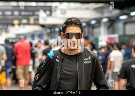 INTERLAGOS CIRCUIT, BRASILIEN - 5. NOVEMBER: Esteban Ocon, Alpine A523 während des Großen Preises von São Paulo auf dem Interlagos Circuit am Sonntag, 5. November 2023 in São Paulo, Brasilien. (Foto: Michael Potts/BSR Agency) Credit: BSR Agency/Alamy Live News Stockfoto