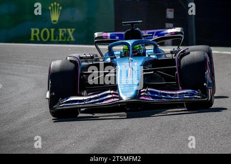 INTERLAGOS CIRCUIT, BRASILIEN - 5. NOVEMBER: Esteban Ocon, Alpine A523 während des Großen Preises von São Paulo auf dem Interlagos Circuit am Sonntag, 5. November 2023 in São Paulo, Brasilien. (Foto: Michael Potts/BSR Agency) Credit: BSR Agency/Alamy Live News Stockfoto