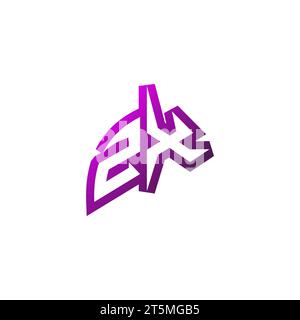 Das ZX Premium Emblem-Logo, das anfängliche Esport- und Gaming-Design-Konzept Stock Vektor