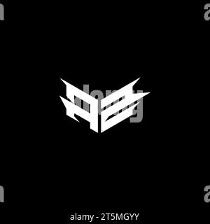 AZ Premium Emblem Logo Initial Esport und Gaming Design Konzept Stock Vektor