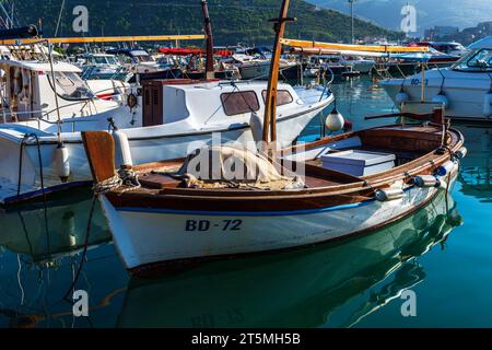 Budva Montenegro, Hafen von Budva Stockfoto