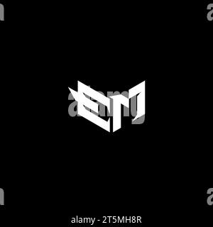 DAS EM Premium Emblem-Logo für den ersten E-Sport und das Design-Konzept für Spiele Stock Vektor