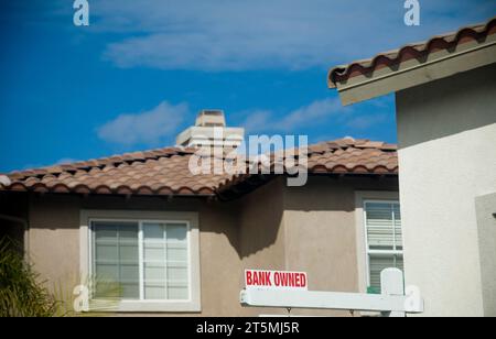 Wohnungskrise: Das Gebiet von Chula Vista in San Diego war eines der am stärksten betroffenen Gebiete für Zwangsvollstreckungen. Stockfoto