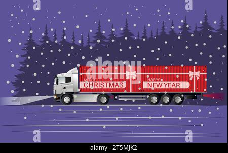 Frohe Weihnachten und glückliches neues Jahr. Stock Vektor