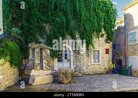 Die magische Altstadt von Budva in Montenegro Stockfoto