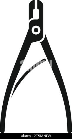 Metallschere Symbol einfacher Vektor. Kleidernadel. Hakendesign Stock Vektor