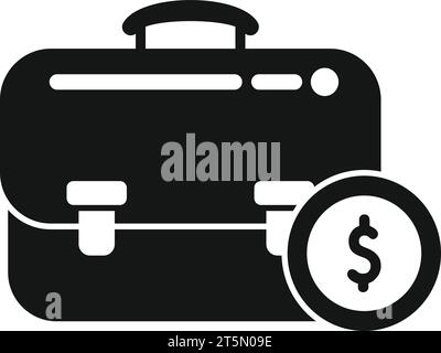 Suitcase Strategie Business Icon einfacher Vektor. Geld berechnen. Zukunft der Wirtschaft Stock Vektor