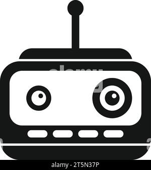 Funkdrohne Fernbedienung Symbol einfacher Vektor. Digitale Technologie. Neues modernes Land Stock Vektor