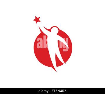 Design-Vorlage für Mann und Stern Stock Vektor