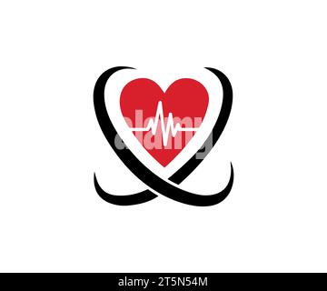 Medical Love Logo Design Vorlage Stock Vektor