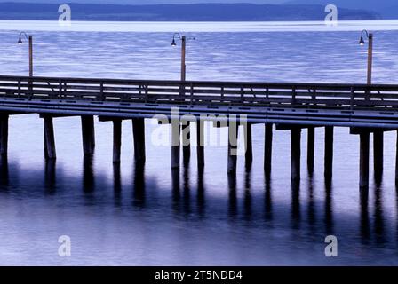 Couperville Wharf, Ebey's Landing National Historic Reserve, Washington Stockfoto