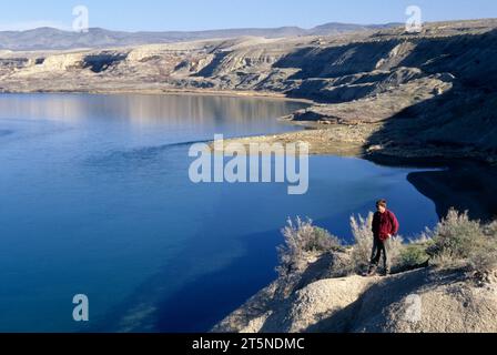 Columbia River am Weißen Klippen, Hanford Reach National Monument, Washington Stockfoto