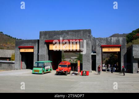 STADT CHENGDE - 19. OKTOBER: Jinshanling Great Wall Scenic Area Exports, 19. oktober 2014, Luanping County, Provinz Hebei, China Stockfoto