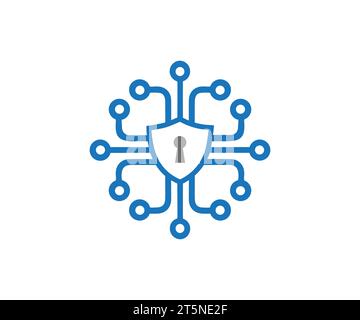 Vektorvorlage für das Design des Sicherheitslogos Stock Vektor