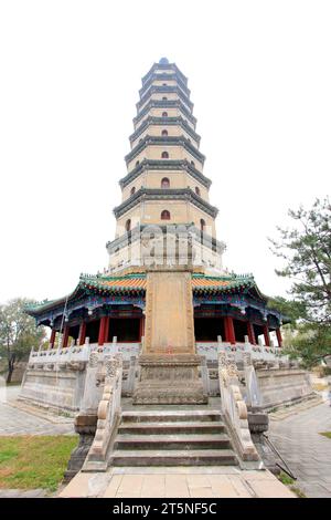 CHENGDE STADT - 20. OKTOBER: Stupas in YongYou Tempellandschaft Architektur，chengde Mountain Resort, am 20. oktober 2014, Chengde Stadt, Provinz Hebei Stockfoto