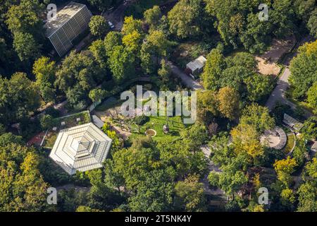 Luftaufnahme, Rombergpark und Zoo, Rombergpark-Lücklemberg, Dortmund, Ruhrgebiet, Nordrhein-Westfalen, Deutschland, DE, Europa, Luftbild, Luftphot Stockfoto