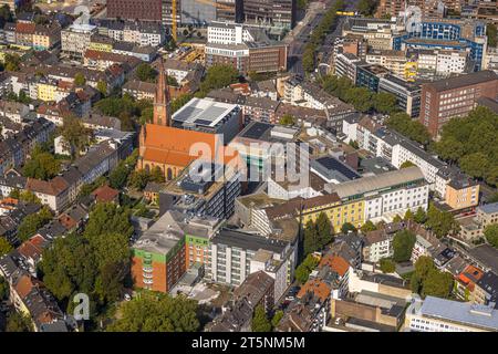 Aus der Vogelperspektive, Kirche unserer Lieben Frau vom Heiligen Grab und St. John's Hospital Dortmund, Stadt, Dortmund, Ruhrgebiet, Nordrhein-Westfalen, Deutschland, Pl Stockfoto