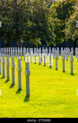 Der amerikanische Friedhof und Gedenkstätte der Normandie, Colleville-sur-Mer, Normandie, Frankreich, Nordwesteuropa Stockfoto