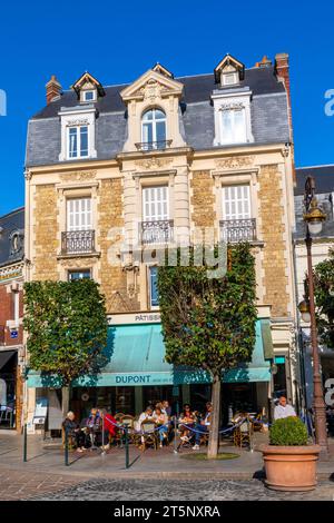 Restaurant in Deauville, Deauville, Normandie, Frankreich, Nordwesteuropa Stockfoto