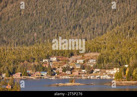 Tongass Highway, Ketchikan Gateway Borough, Alaska, USA und Inseln rund um den Hafen, Stockfoto