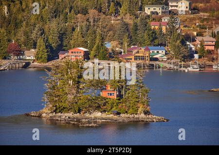 Tongass Highway, Ketchikan Gateway Borough, Alaska, USA und Inseln rund um den Hafen, Stockfoto