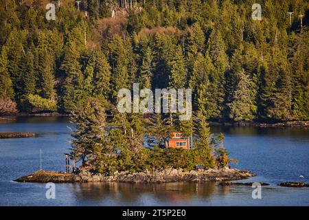 Tongass Highway, Ketchikan Gateway Borough, Alaska, USA und Inseln rund um den Hafen, Stockfoto