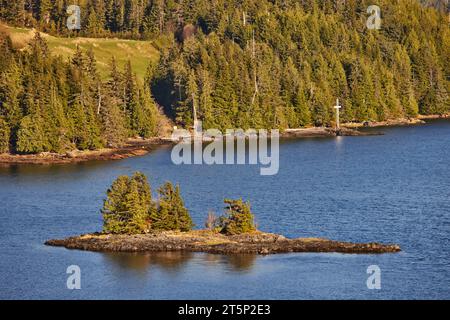 Das Ward Cove Ketchikan Gateway Borough, Alaska, USA, wurde von der Familie Spokeley auf ihrem Land errichtet Stockfoto