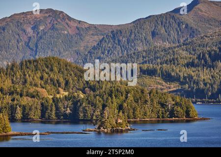 Tongass Highway, Ketchikan Gateway Borough, Alaska, USA und Inseln rund um den Hafen, Stockfoto