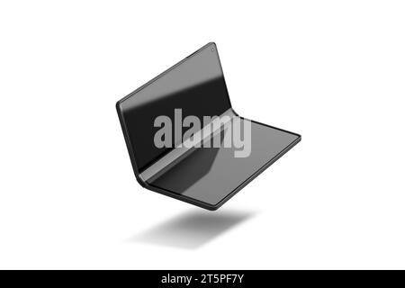 Klar ein flexibles Telefondisplay geöffnet, isoliert Stockfoto