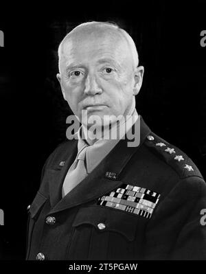 George Patton. Porträt des amerikanischen Generals George Smith Patton Jr. (1885–1945), 1945 Stockfoto