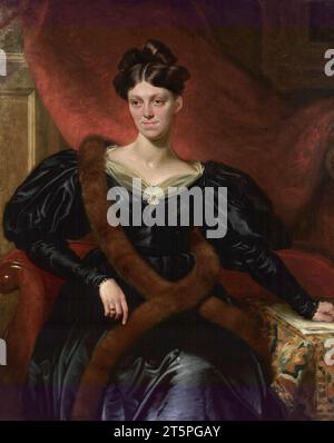 Harriet Martineau. Porträt der englischen Sozialtheoretikerin Harriet Martineau (1802-1876) von Richard Evans, Öl auf Leinwand, um 1834 Stockfoto