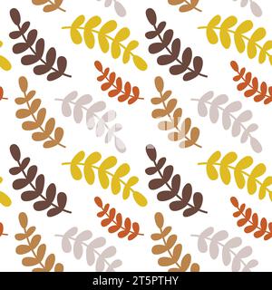 Nahtlose florale Muster Element Vektorform Doodle Pflanze abstrakte Textur Hintergrund Illustration für digitales Papier und Druckmaterialien. Stock Vektor