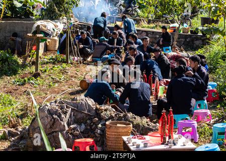 Traditionell Hmong Leute im Ha Giang Loop in Vietnam Stockfoto