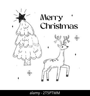 Frohe Winterferien Postkarte. Stock Vektor