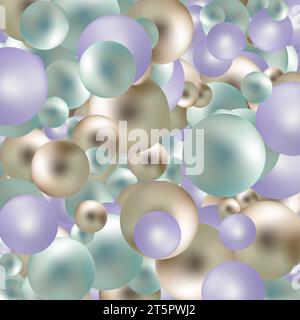 Farbige Perlmutt-Perlen. Festlicher Hintergrund. Stockfoto