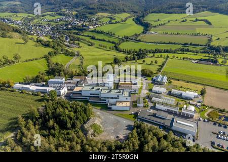 Luftaufnahme, Fraunhofer-Institut für Molekularbiologie und Angewandte Ökologie IME, Grafschaft, Schmallenberg, Sauerland, Nordrhein-Westfalen, G Stockfoto