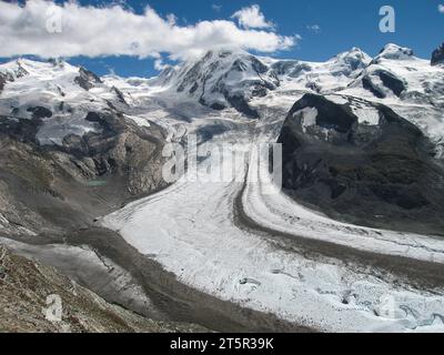 Gornergrat, uno de los miradores más espectaculares de Zermatt, situado a 3,089 m, Suiza Stockfoto