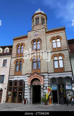 Orthodoxe Kirche der Himmelfahrt der Jungfrau Maria, Piața Sfatului (Ratsplatz), Altstadt, Braşov, Kreis Braşov, Siebenbürgen, Rumänien, Europa Stockfoto