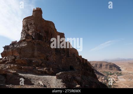 Einer der berühmten Kornspeicher von Amtoudi, Agadir N'ID Issa, im Süden Maroc Stockfoto